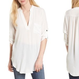 Lush perfect roll tab sleeve tunic